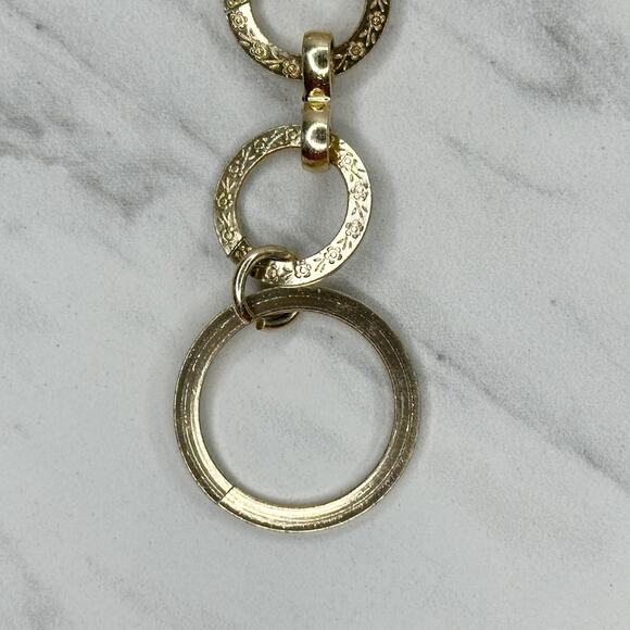 Lightweight Textured Gold Chain Link Belt XS/S Leaf Detail Adjustable โจ - Picture 13 of 13